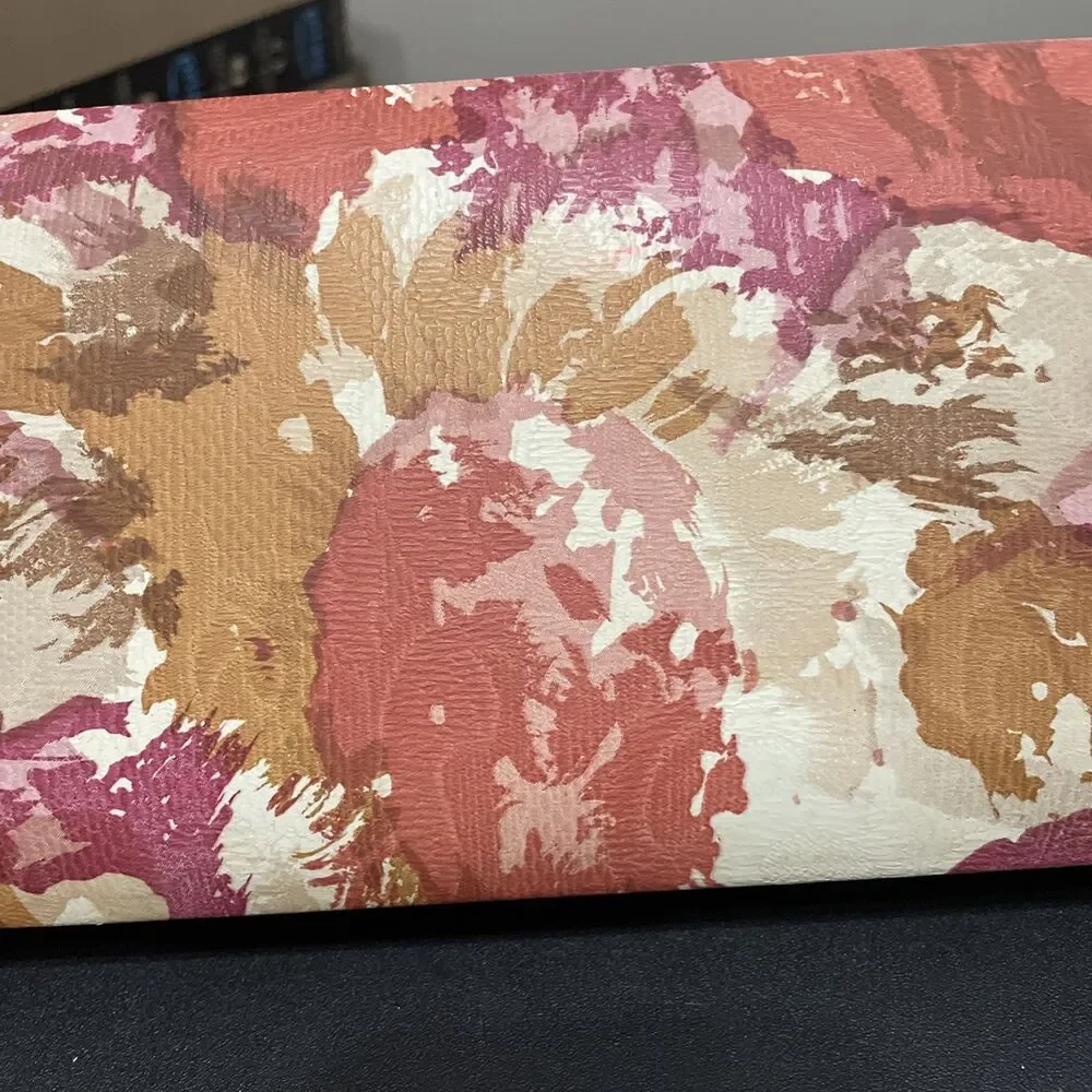 Vintage Pink Flower Watercolor Jewelry Box (Velvet & Satin  Lined) 8.5” x 4.5